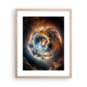 Poster in light oak frame - Beginning - 40x50 cm