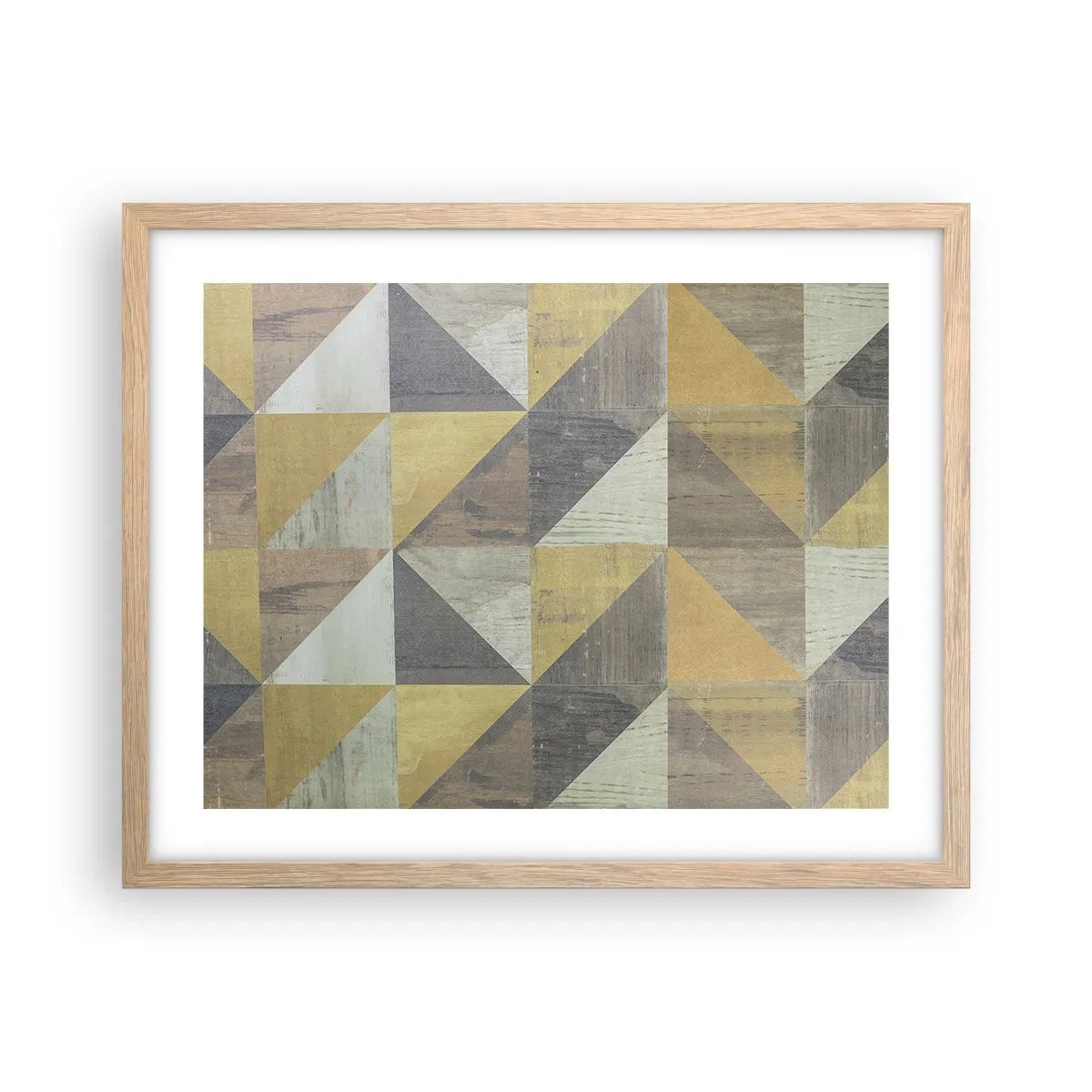 Poster in light oak frame - The Art. of Triangles - 50x40 cm