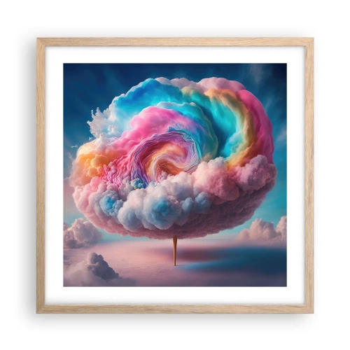 Poster in light oak frame - Dream of a Funfair - 50x50 cm