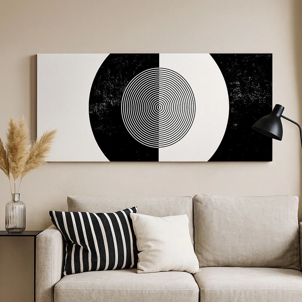 Canvas picture - Harmony in Black and White - 100x40 cm