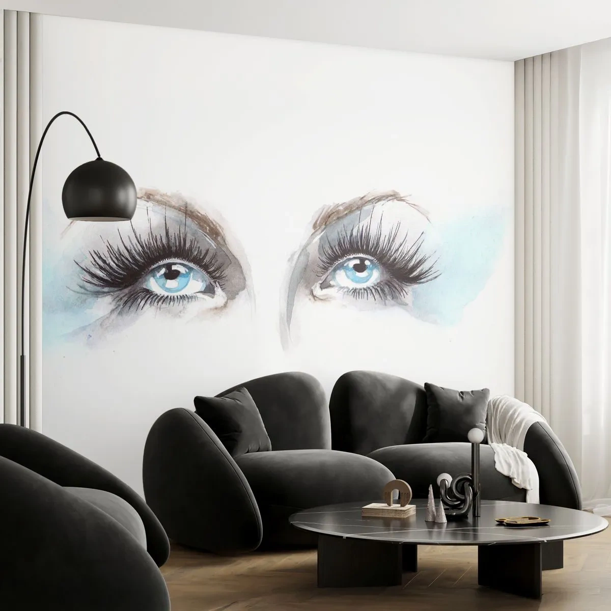 Self-Adhesive Photo Wallpaper Deluxe Sticker - Eyes ofaAn Angel? - Woman's Face, Female Eyes, Piece - 250x175 cm