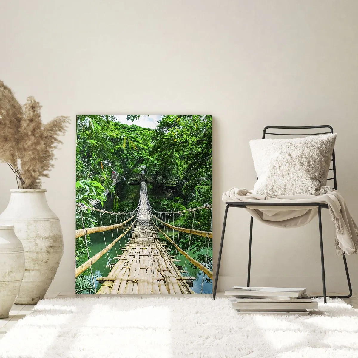 Glass picture - Small Bridge over the Green - 50x70 cm