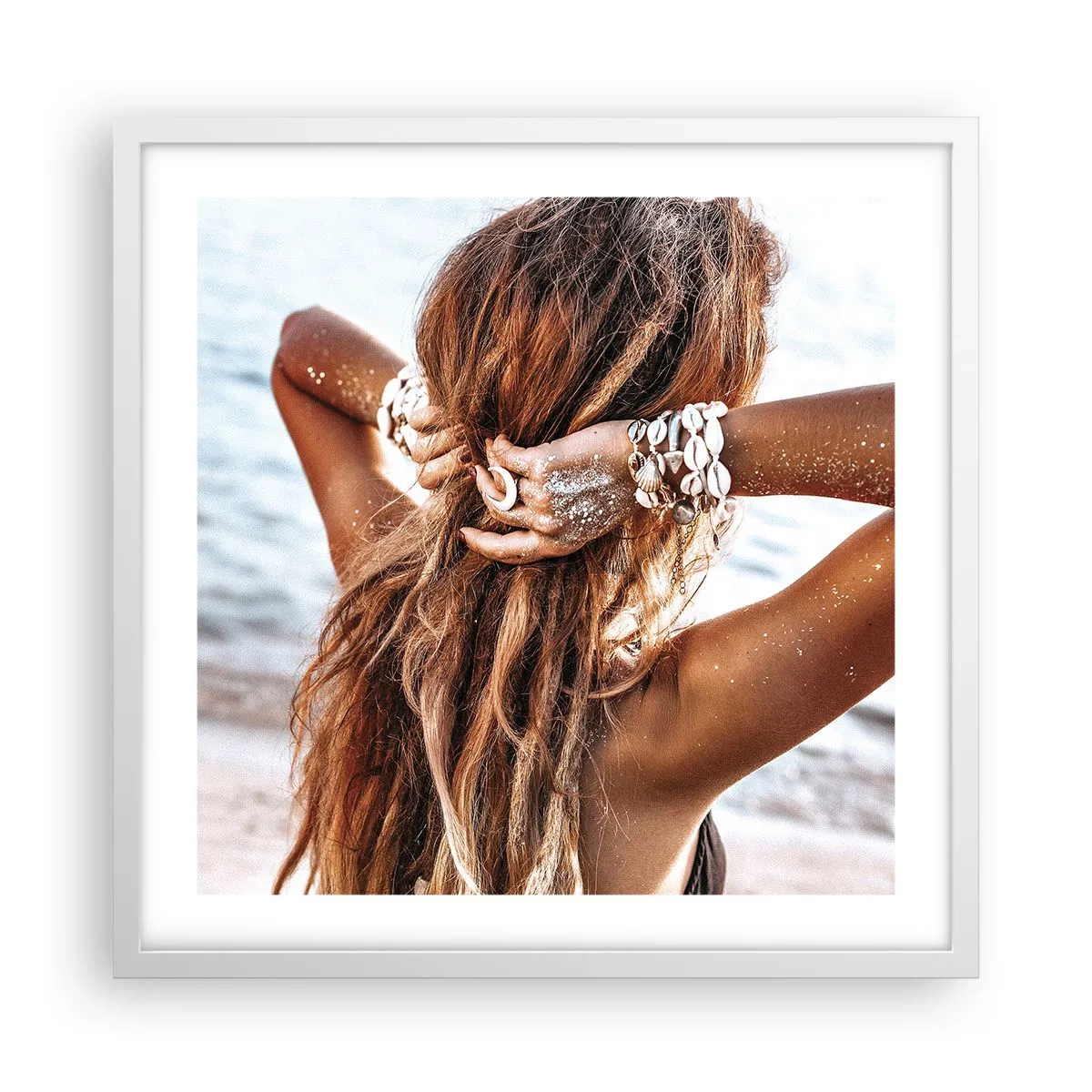 Poster in white frmae - Sister of Water and Sun - 50x50 cm