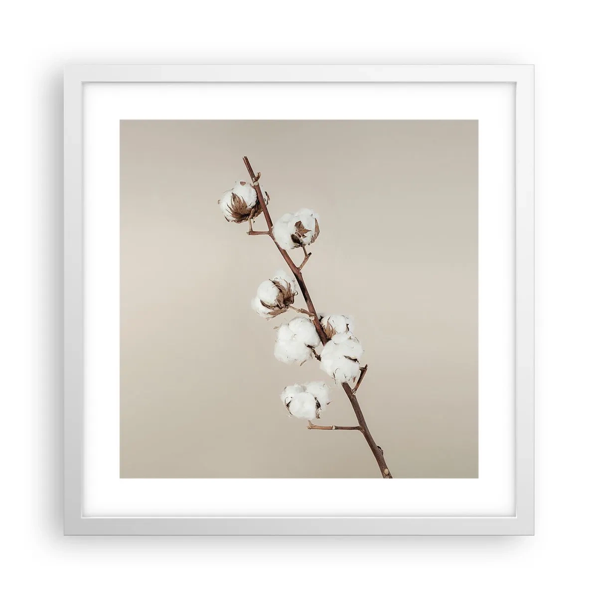Poster in white frmae - At the Heart of Softness - 40x40 cm