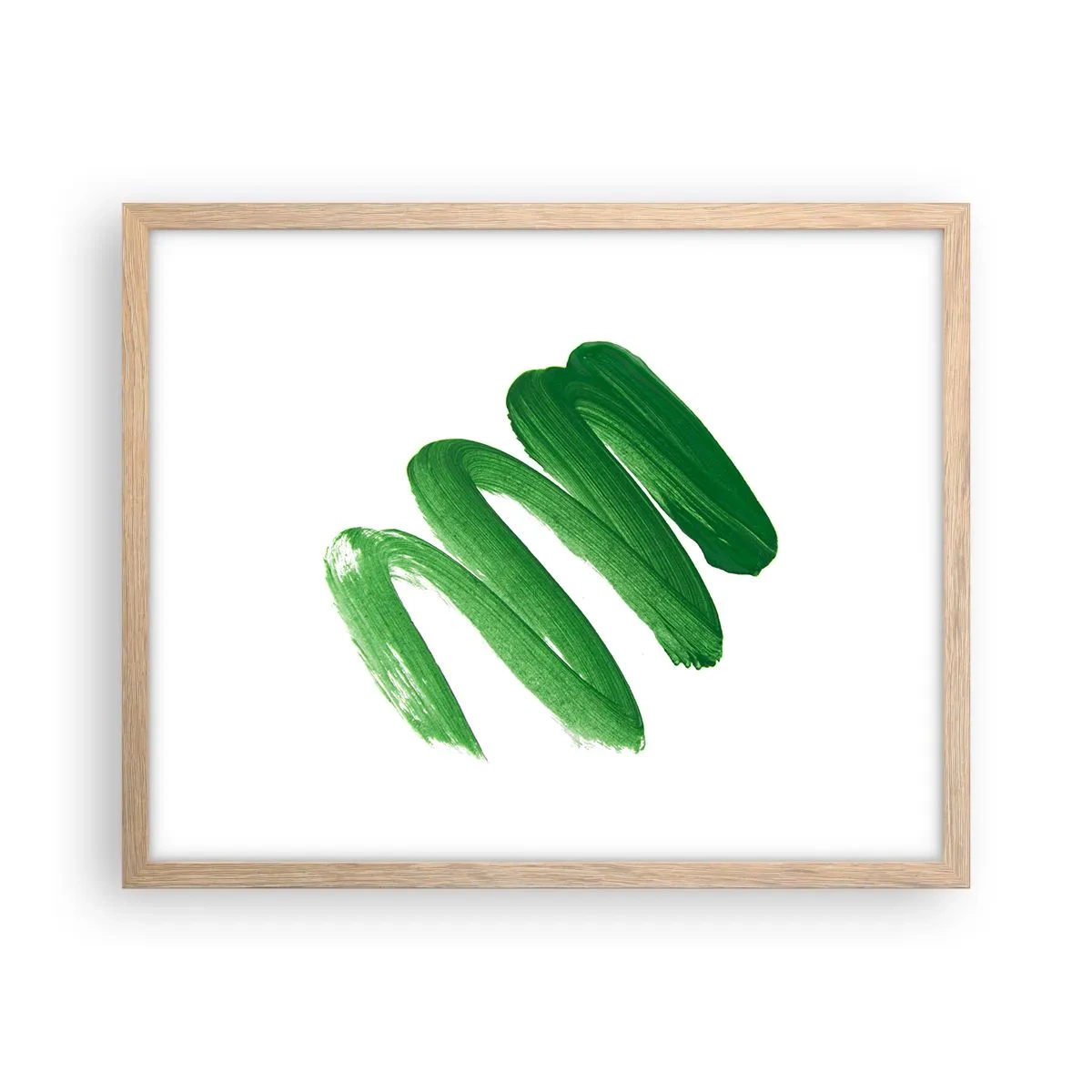 Poster in light oak frame - Green Joke - 50x40 cm