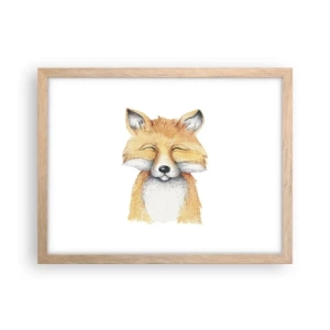 Poster in light oak frame - Fox Moods - 40x30 cm