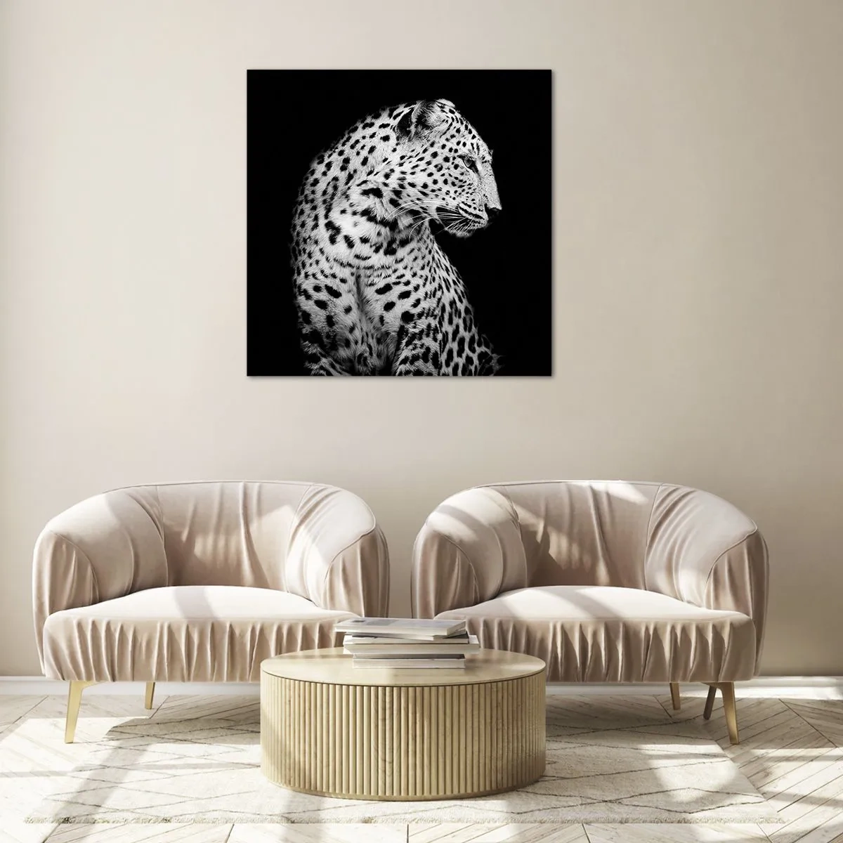 Glass picture - A Perfect Right Profile  - 70x70 cm