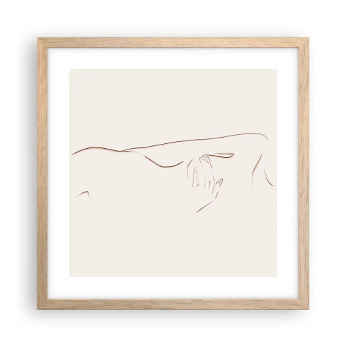 Poster in light oak frame - Shape of Desire - 40x40 cm