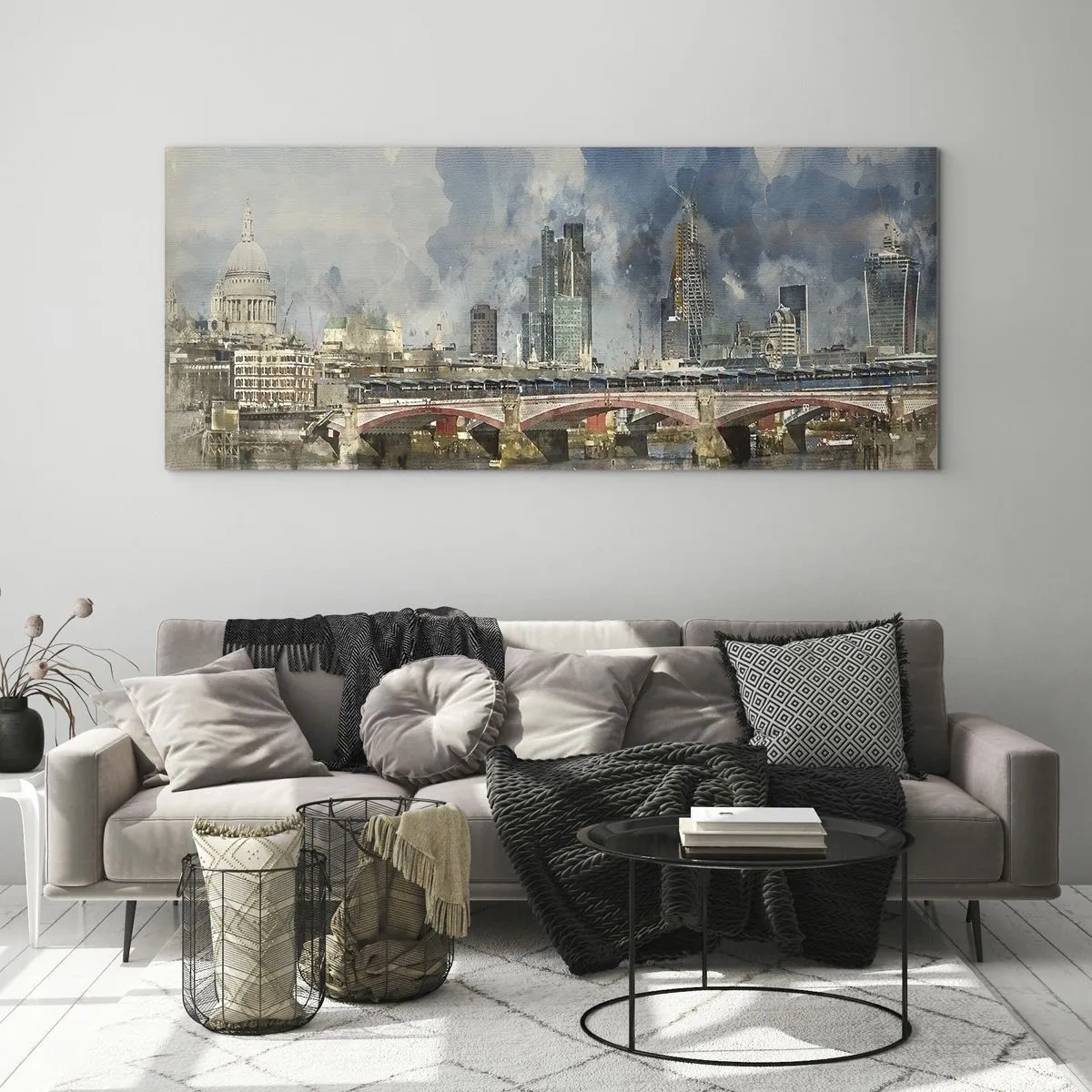 Glass picture - London in Its Beauty - 90x30 cm