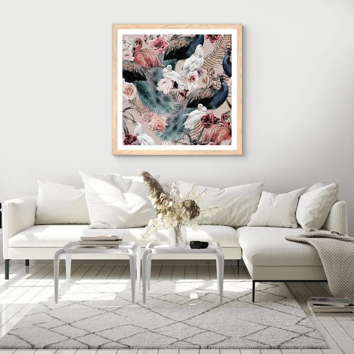 Poster in light oak frame - In Palace Garden - 50x50 cm