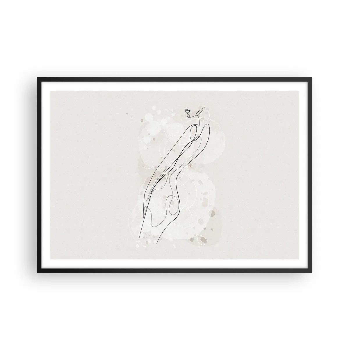 Poster in black frame - One Look Will Not Be Enough - 100x70 cm