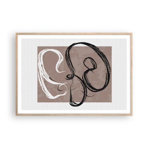 Poster in light oak frame - Composition -In Search of Completeness - 100x70 cm