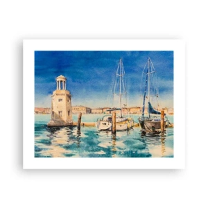 Poster - Sunny Lagoon - 50x40 cm