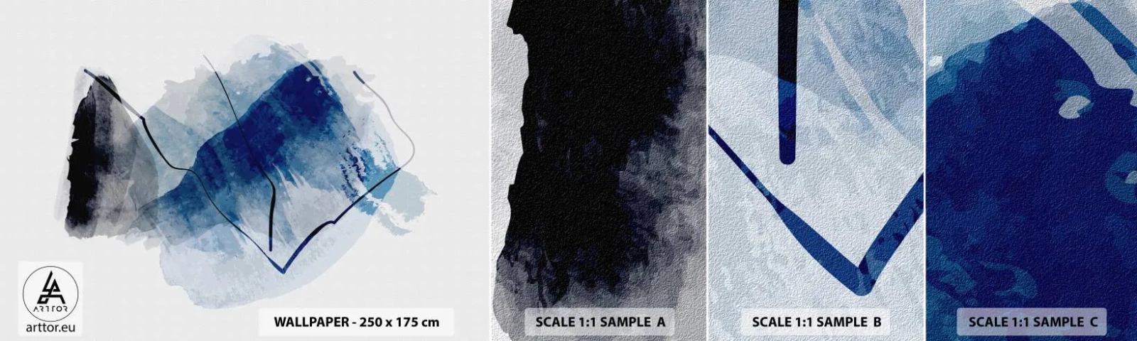 Photo Wallpaper Sample Standard Eco - Ice Mountain - Abstraction, Piece, Modern Art - 100x30 cm