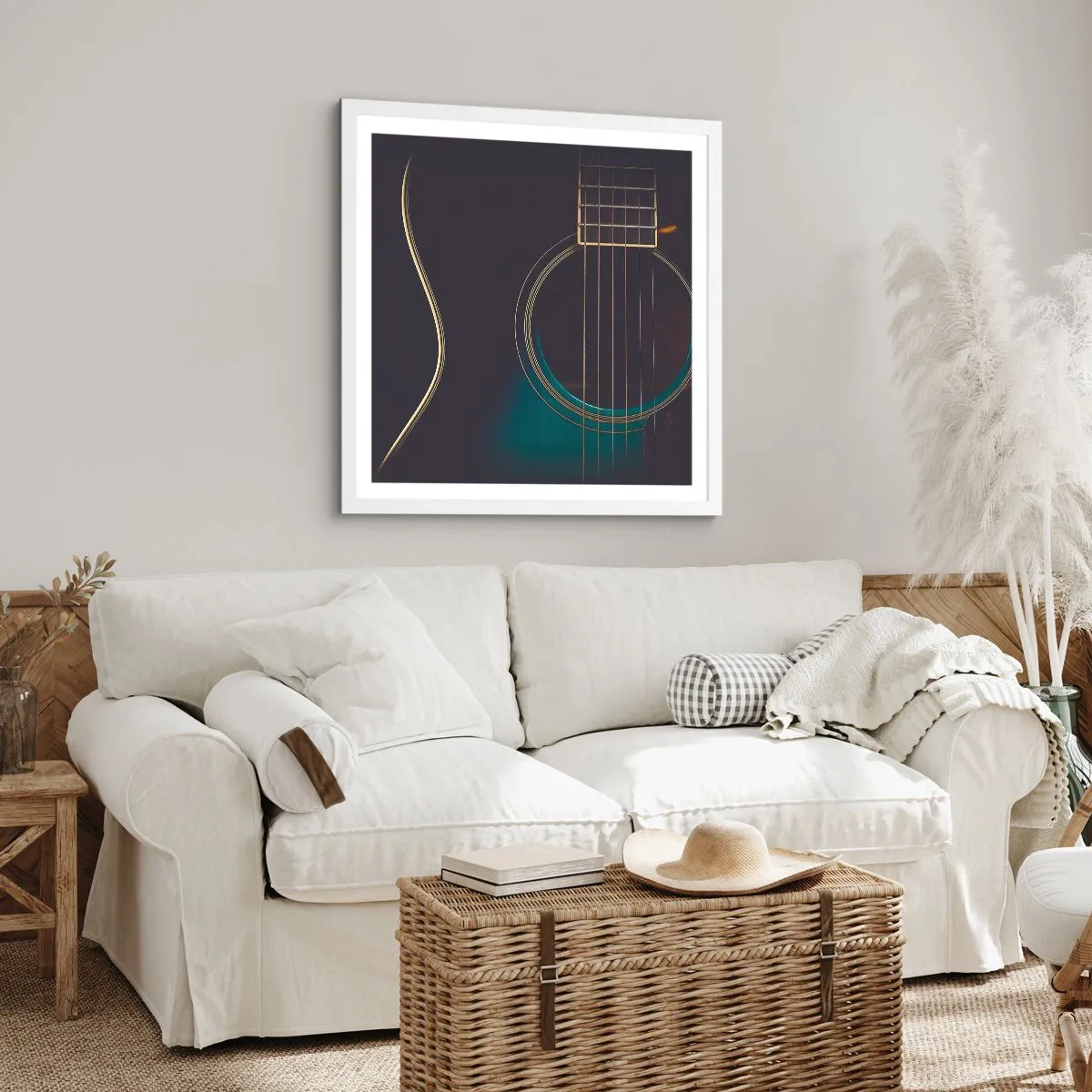 Poster in white frmae - A Moment Before It Sounds - 60x60 cm