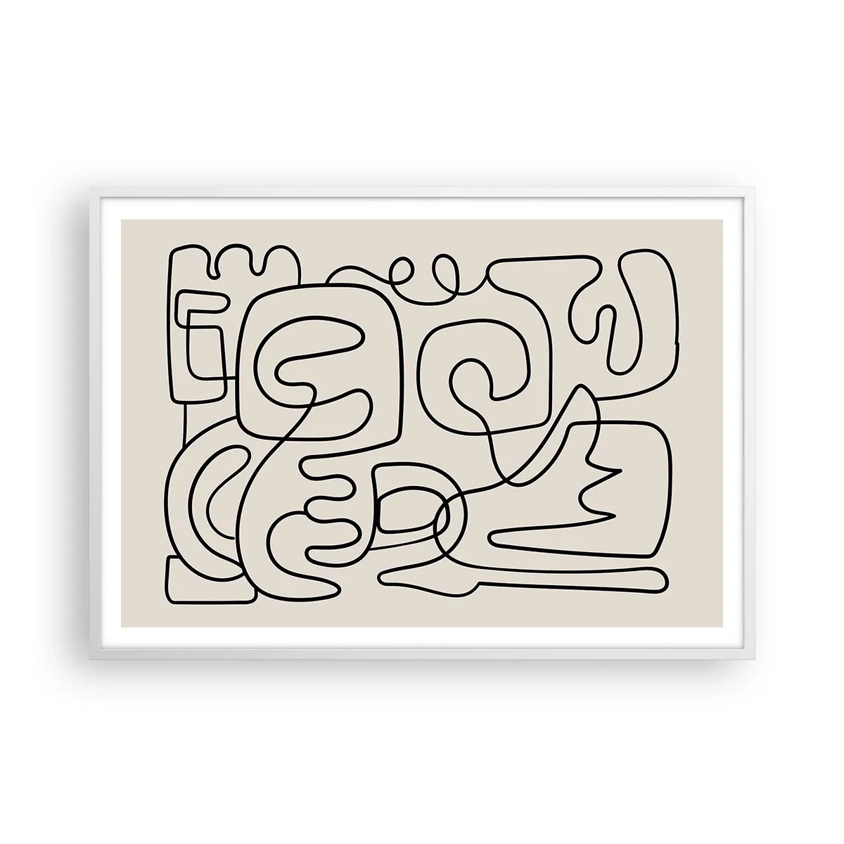 Poster in white frmae - Tracing - 100x70 cm