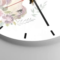 Clock face with lines