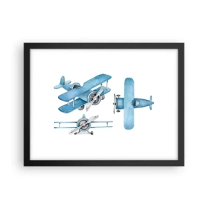 Poster in black frame - Born Winner - 40x30 cm