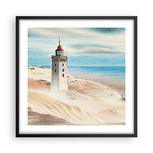 Poster in black frame - Always Staring at the Sea - 50x50 cm