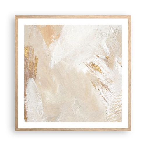 Poster in light oak frame - Pastel Composition - 60x60 cm