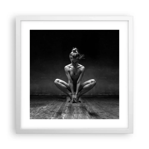 Poster in white frmae - Concentration of Dancing Energy - 40x40 cm