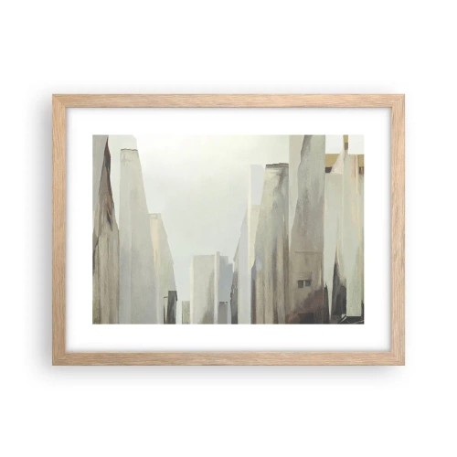 Poster in light oak frame - Dream of a City - 40x30 cm