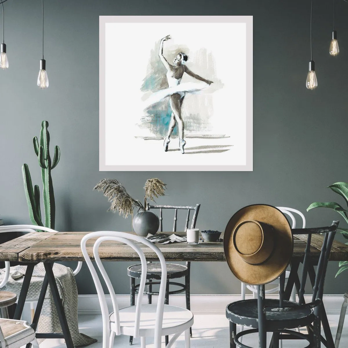Poster - Enchanted into a Swan - 40x40 cm