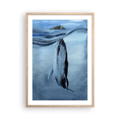 Poster in light oak frame - Two Worlds of the North - 50x70 cm