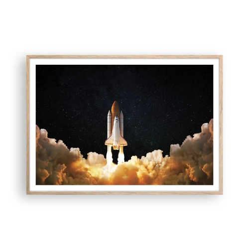 Poster in light oak frame - As Astra! - 100x70 cm