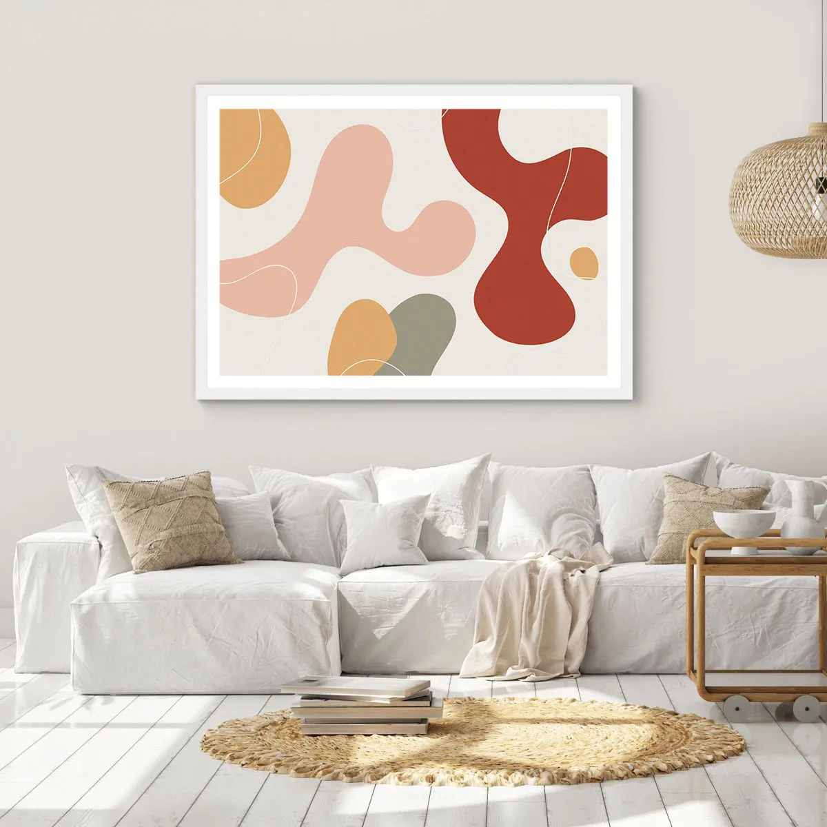 Poster in white frmae - Doodles - 70x50 cm