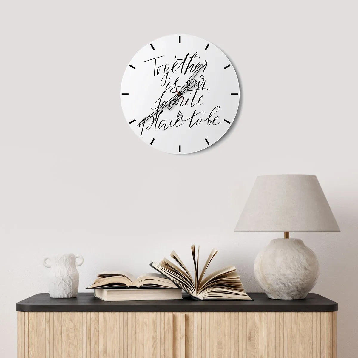 Wall clock - Clock on glass - Do You Also Feel This? - 40x40 cm