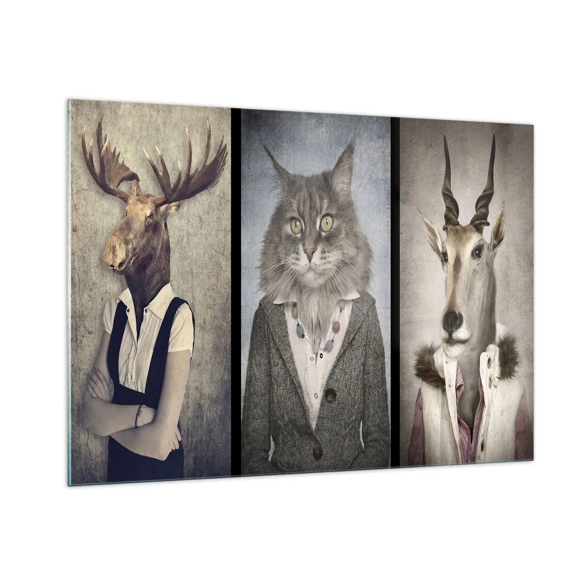 Glass picture - Furcoats Are in Vogue Again - 100x70 cm