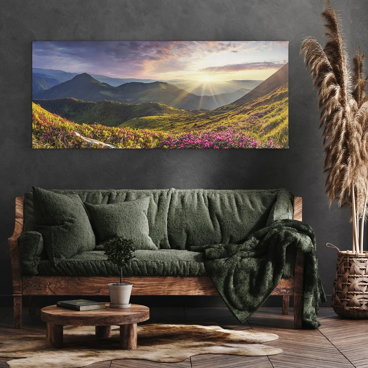 Canvas picture - Freshness of Mountain Morning - 120x50 cm