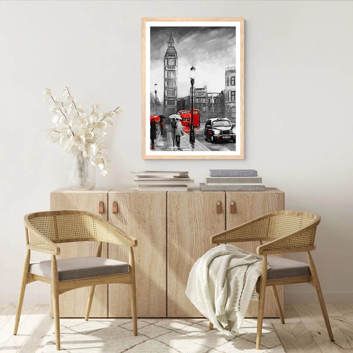 Poster in light oak frame - Not Such a Grey City - 30x40 cm