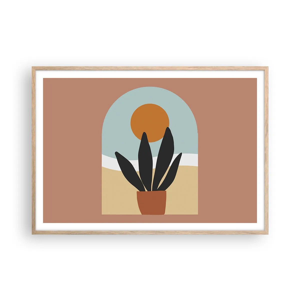 Poster in light oak frame - Small Joys - 100x70 cm
