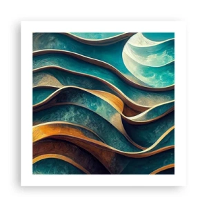 Poster - Meanderings of Blue - 50x50 cm