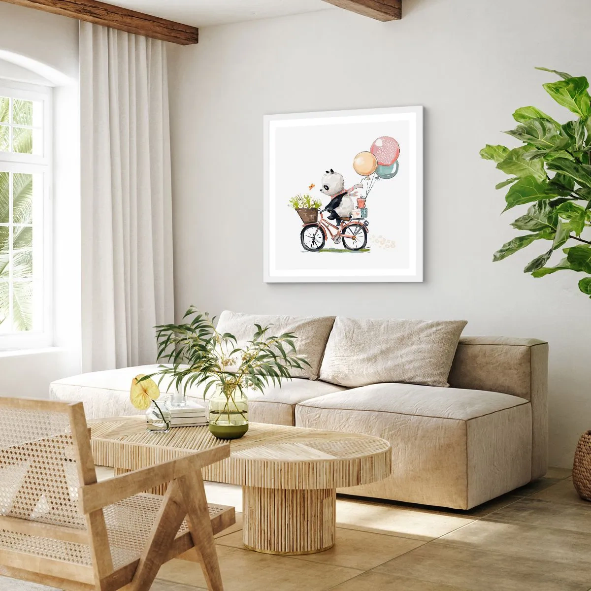 Poster in white frmae - Lucky Day - 50x50 cm