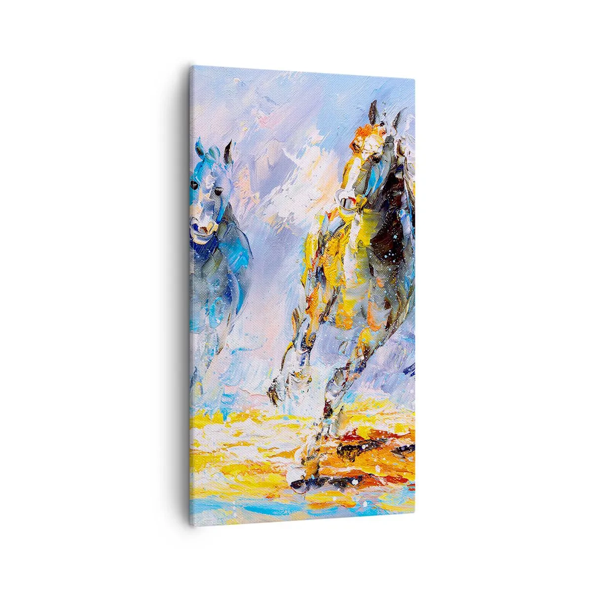 Canvas picture - Galloping through Light - 55x100 cm