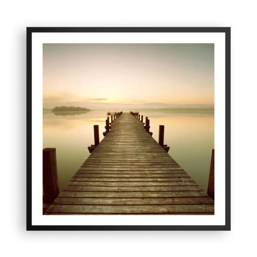 Poster in black frame - Before Dawn, Dawn, Light - 60x60 cm