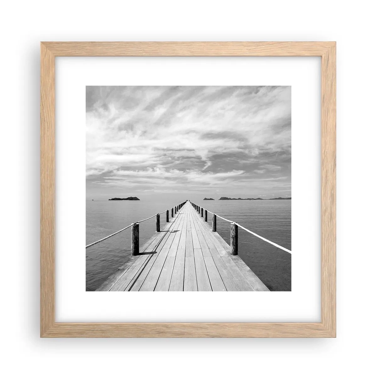 Poster in light oak frame - Maybe a Trip… - 30x30 cm