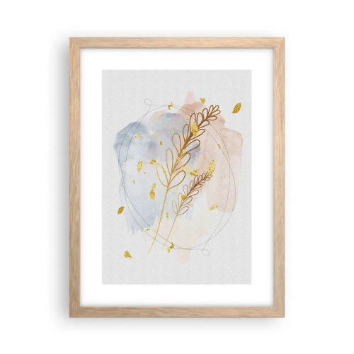 Poster in light oak frame - Golden Blast - 30x40 cm