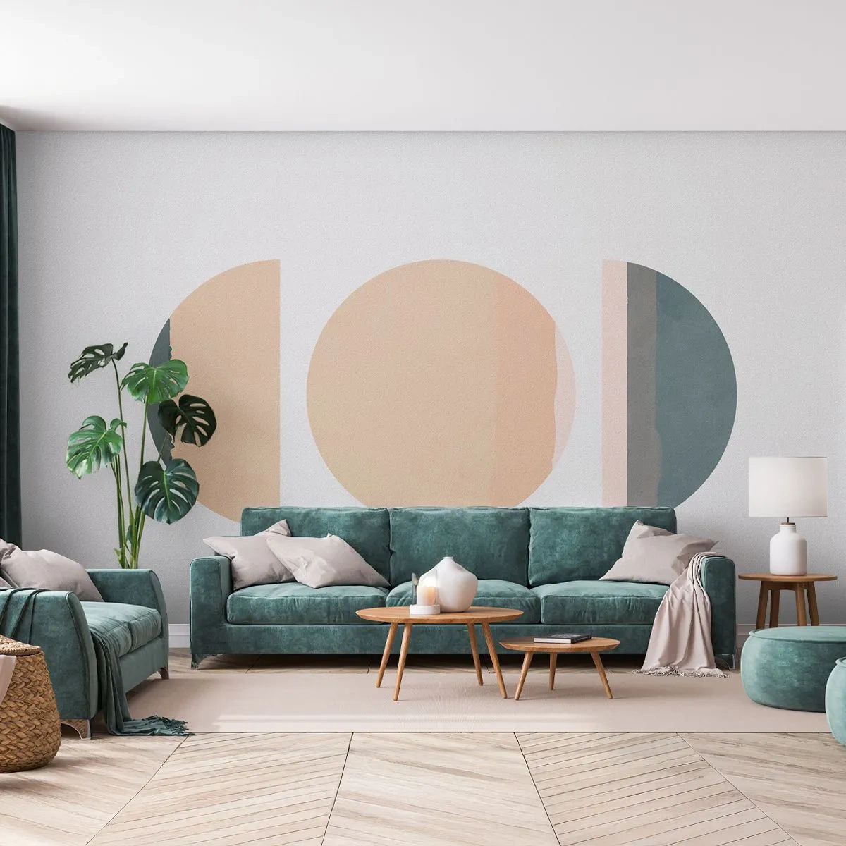 Photo Wallpaper Standard Eco - Wheel after a Wheel - Abstraction, Piece, Modern Art - 400x280 cm