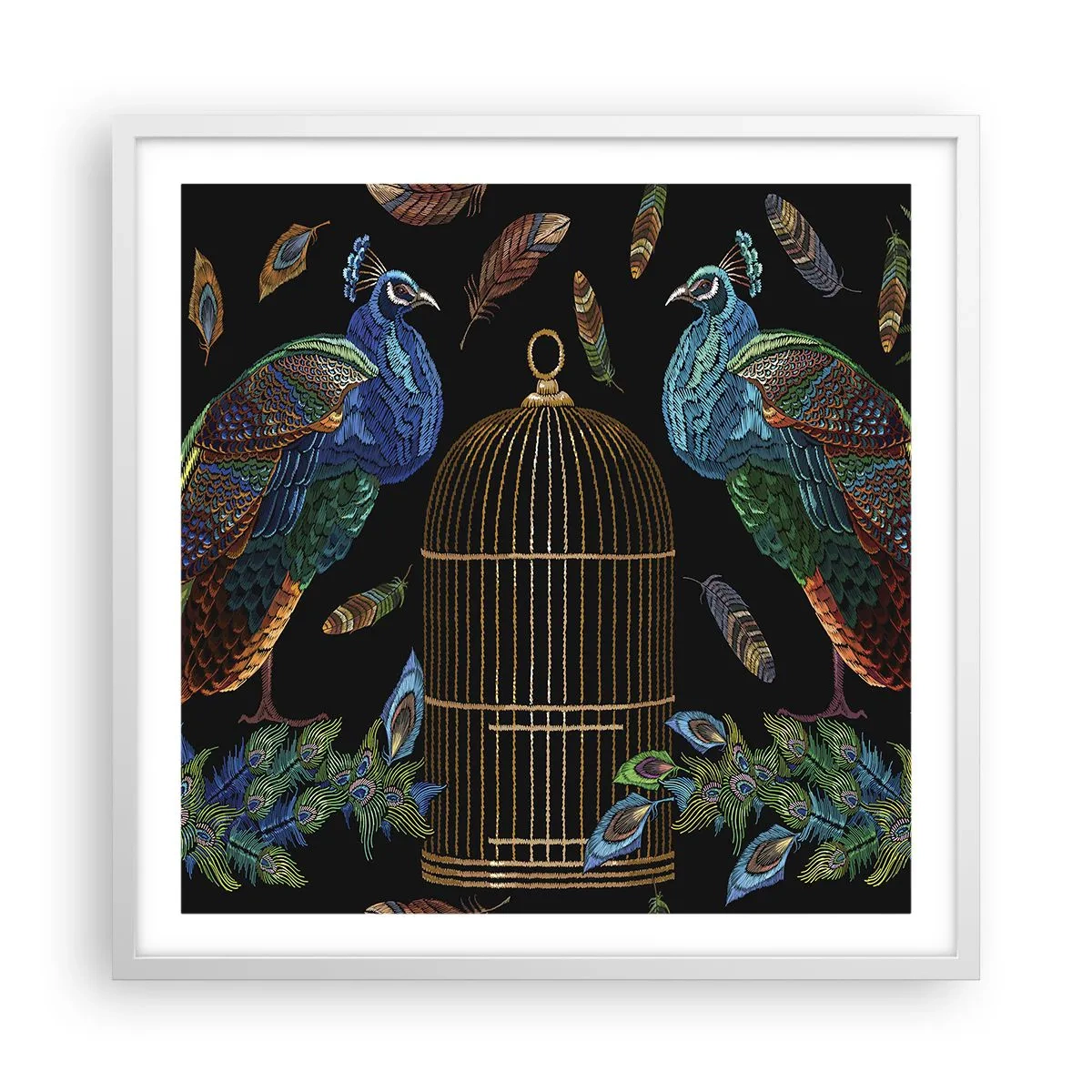 Poster in white frmae - In Royal Robes - 60x60 cm