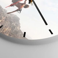 Clock face with lines