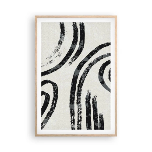 Poster in light oak frame - Stopped Half Way - 61x91 cm