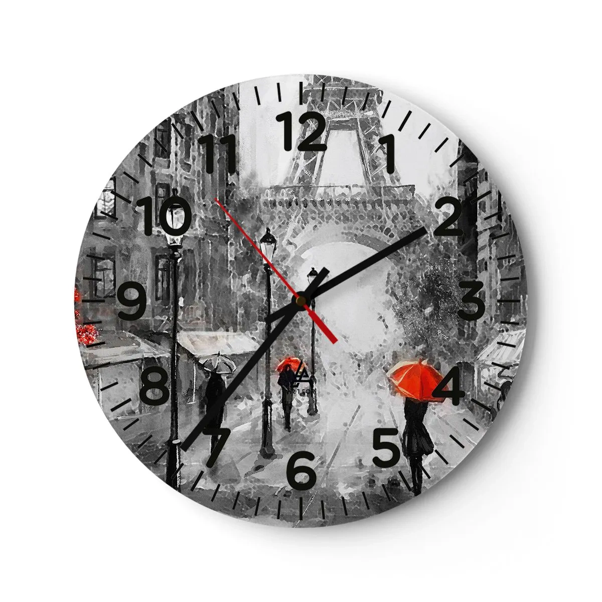 Wall clock - Clock on glass - All Roads Lead to Her - 30x30 cm