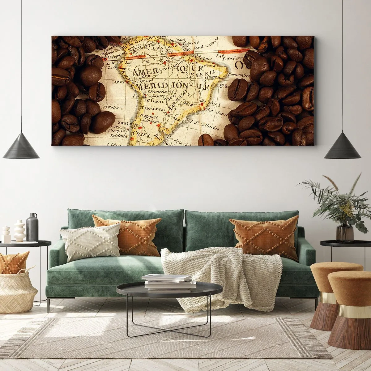 Canvas picture - Where Does the Best Coffee Come from? - 140x50 cm