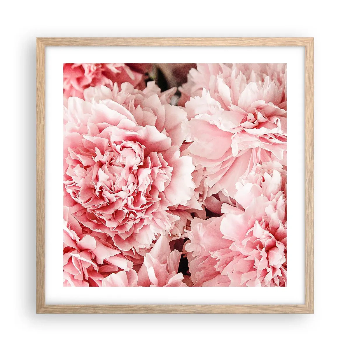 Poster in light oak frame - Pink Dreams - 50x50 cm