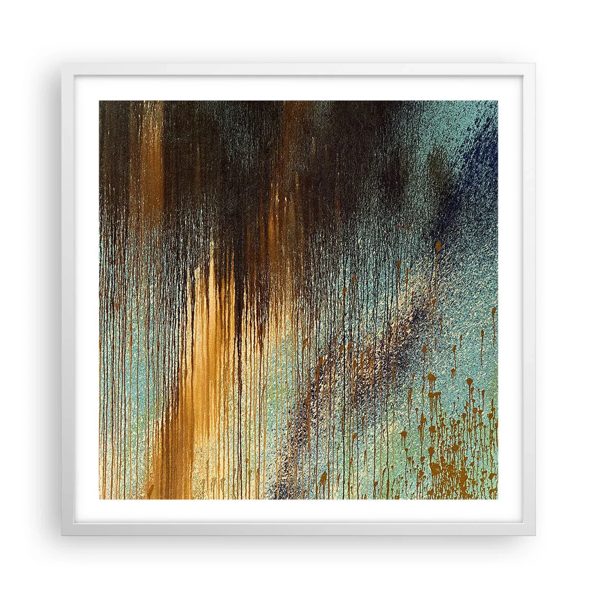 Poster in white frmae - Non-accidental Colourful Composition - 60x60 cm