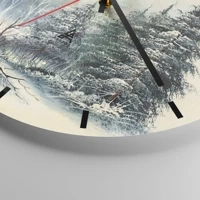 Clock face with lines